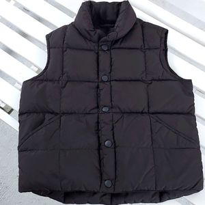 LANDS END Kids Quilted Puffer Vest Goosedown & Feathers Black M 5-6